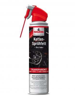 NIGRIN MOTO-BIKE chain spray grease Dry Lube, transparent (400 ml)